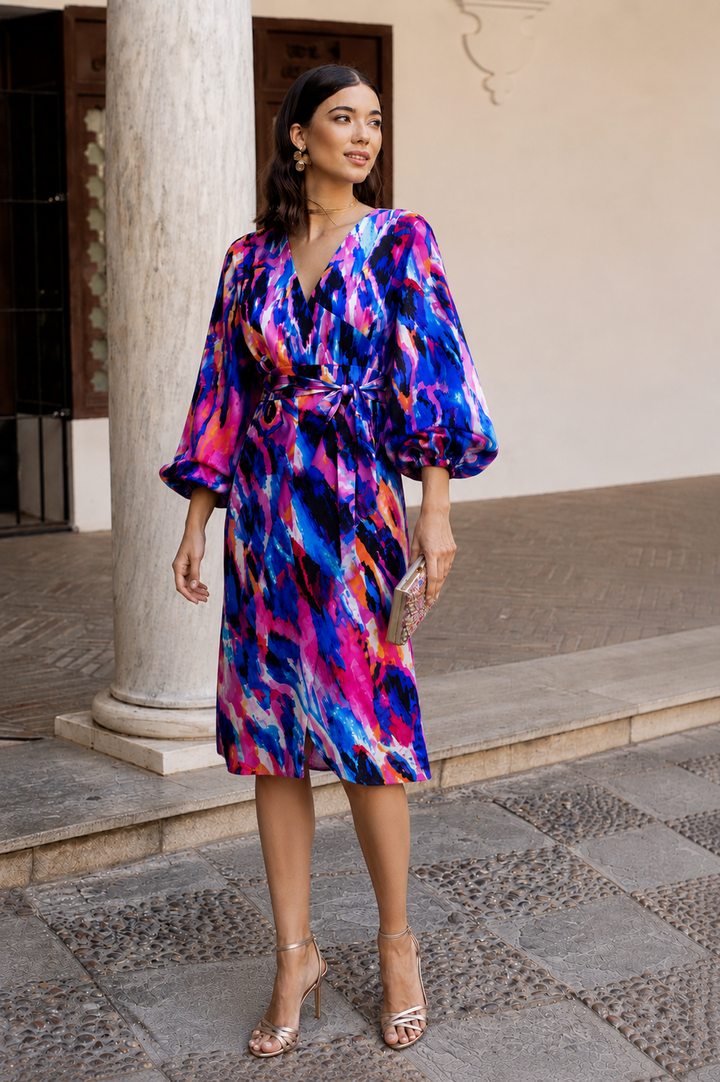 Vestido envolvente corto Muyenga