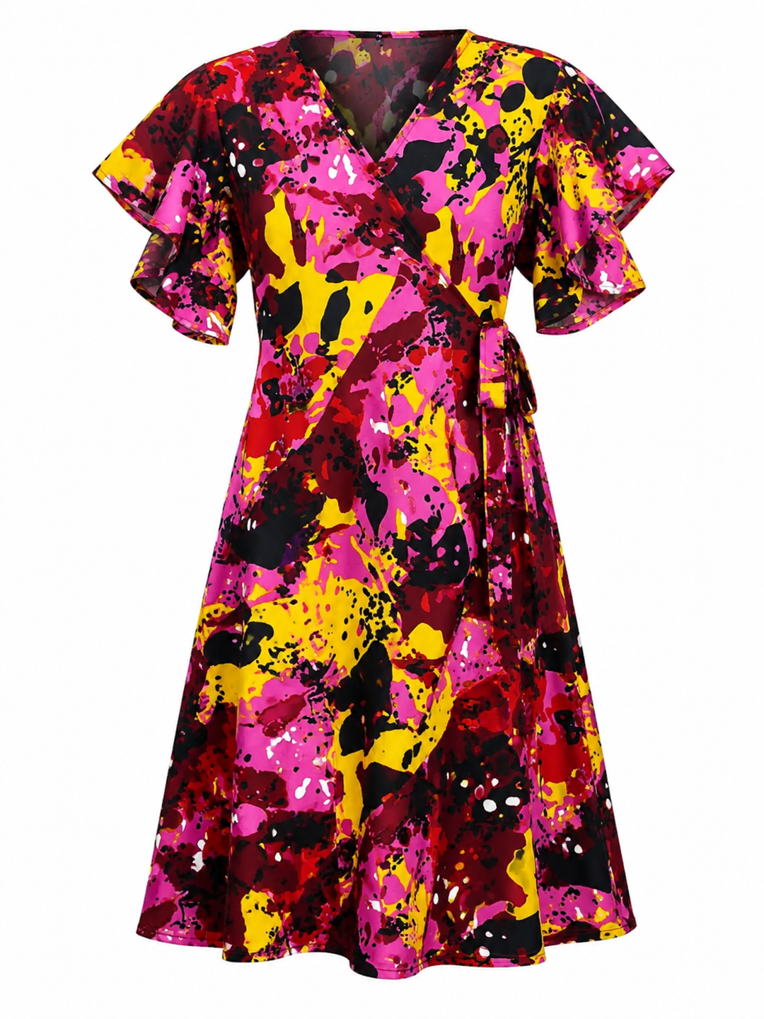 Vestido corto envolvente Pader