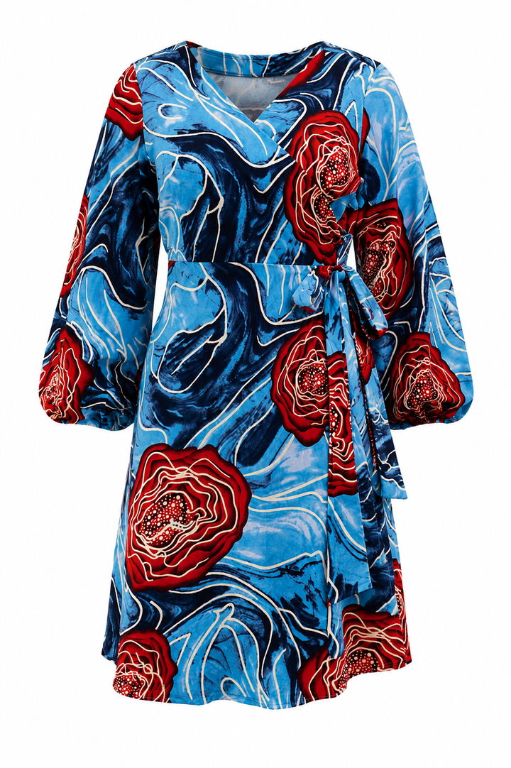 Vestido envolvente corto Kibuli