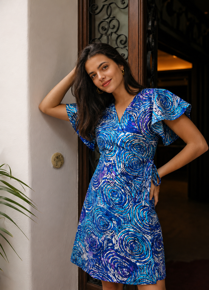 Vestido corto envolvente Iganga