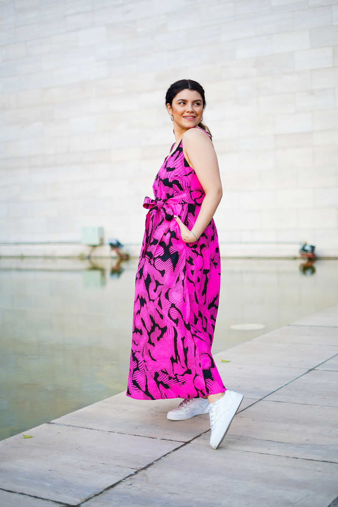 Vestido largo tiritas Kira