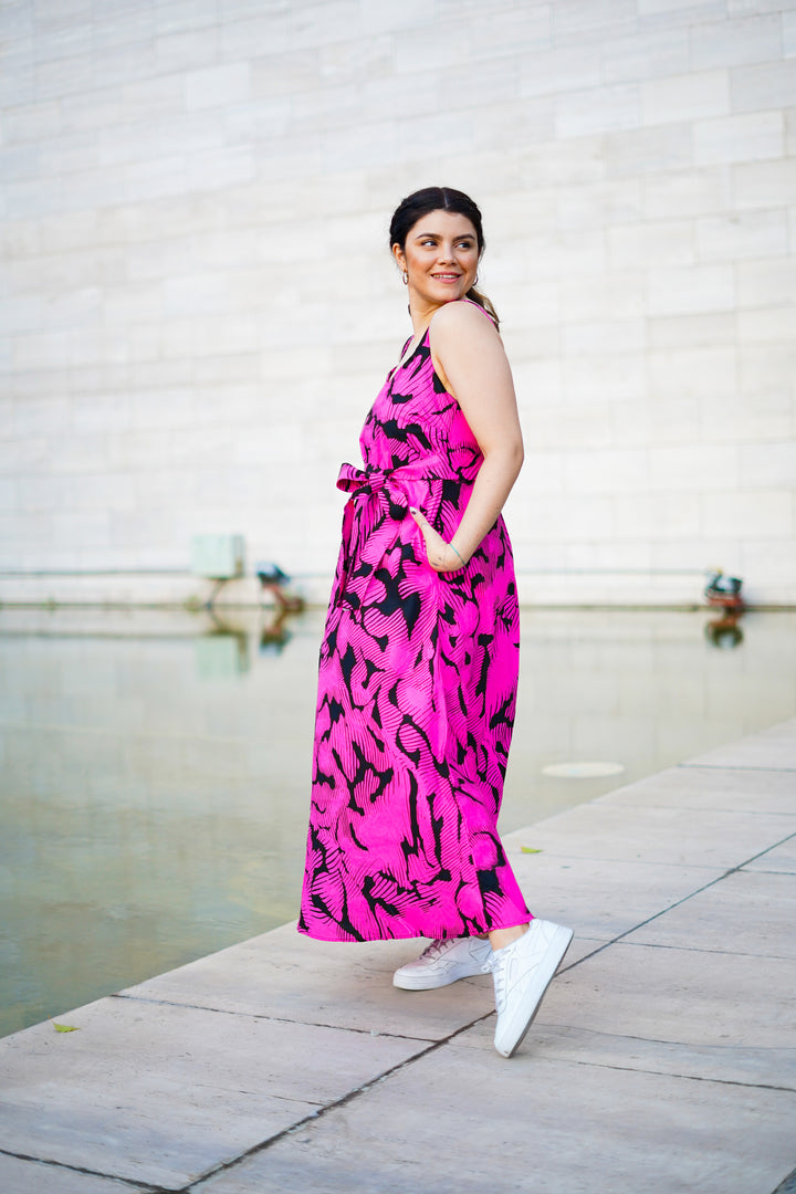 Vestido largo tiritas Kira