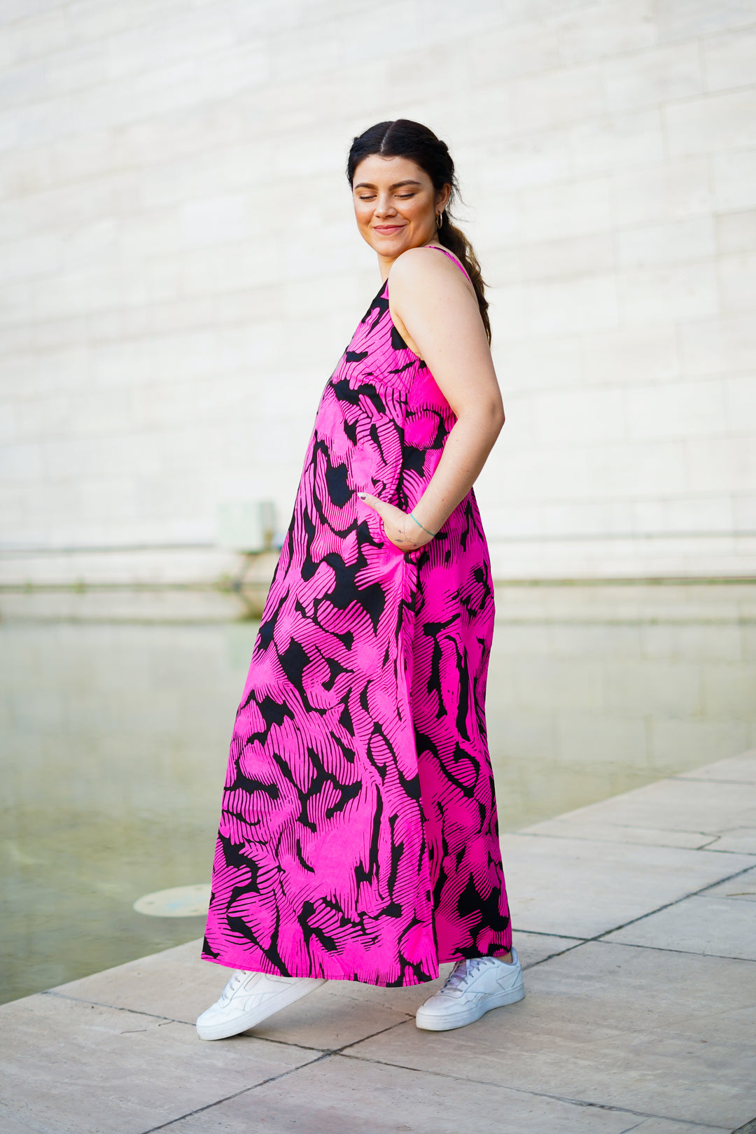 Vestido largo tiritas Kira