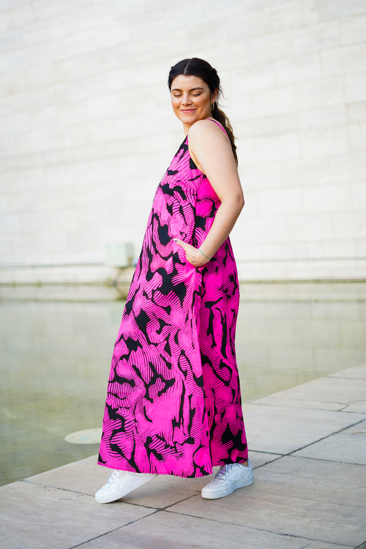 Vestido largo tiritas Kira