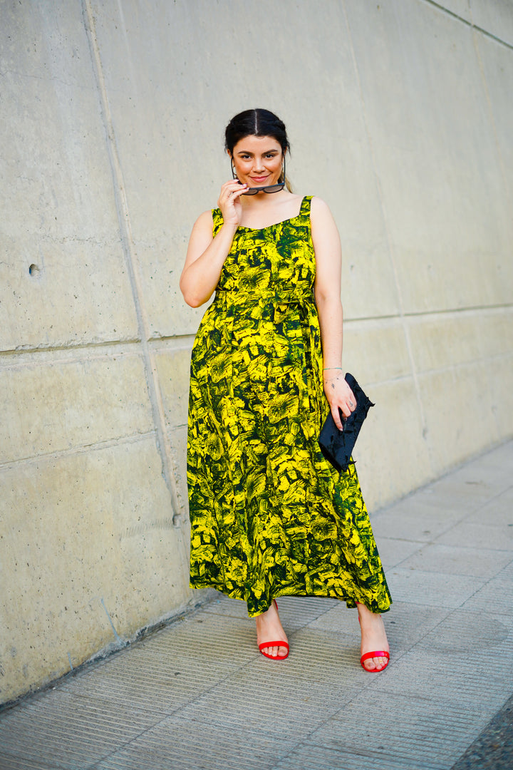 Vestido largo tiritas Kumi