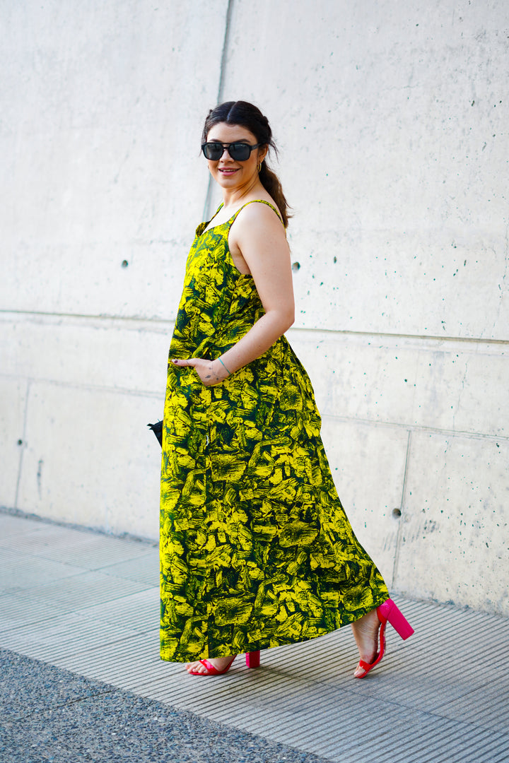 Vestido largo tiritas Kumi