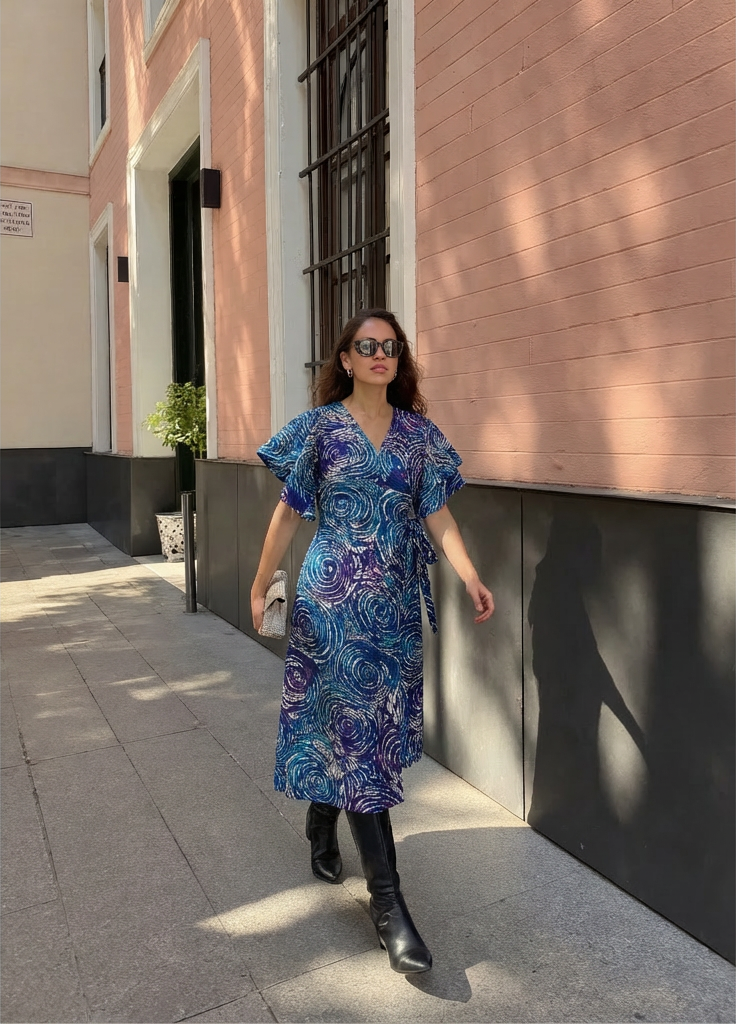 Vestido corto envolvente Iganga