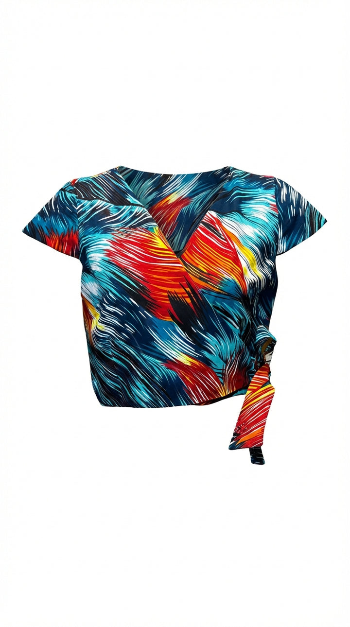 Blusa envolvente Moroto - manga corta