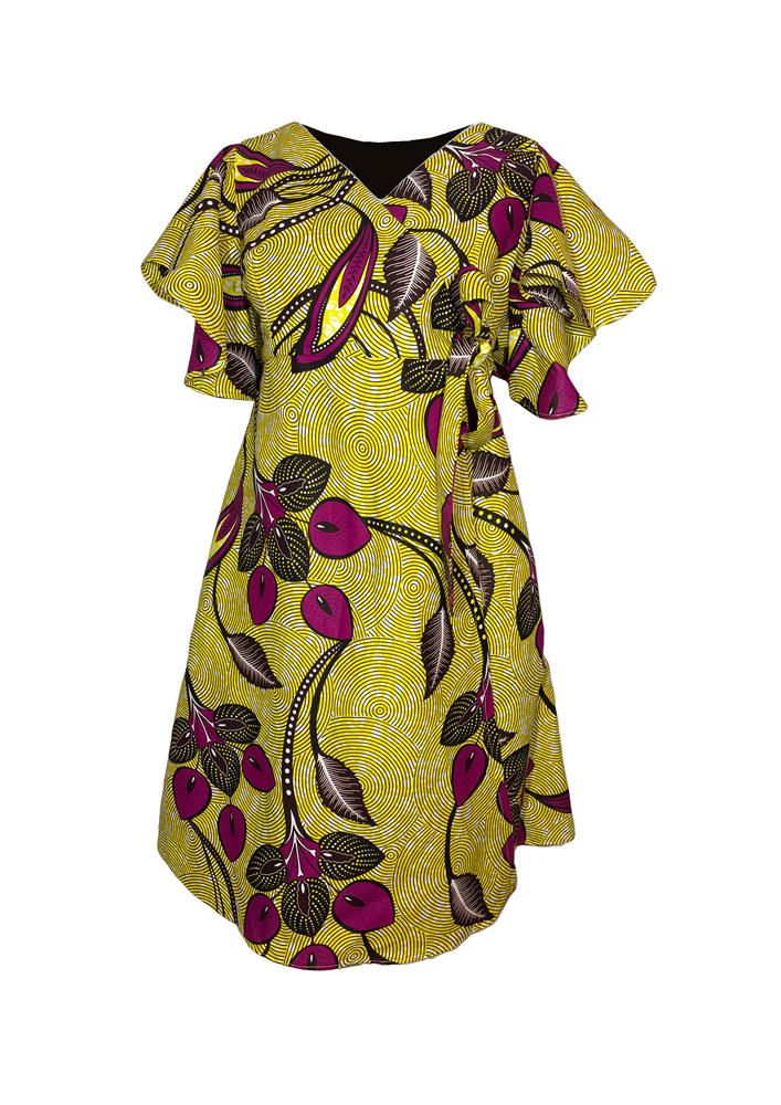 Vestido corto envolvente Wakiso